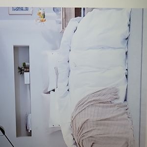 Bedsure Get Cozy Essentials 3pc Duvet Cover Set White 100% polyester 90x99" …New